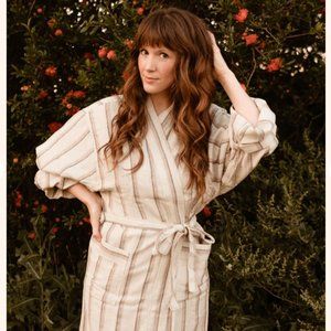 Oddbird Zeytin Robe, Linen/Cotton, Small Medium